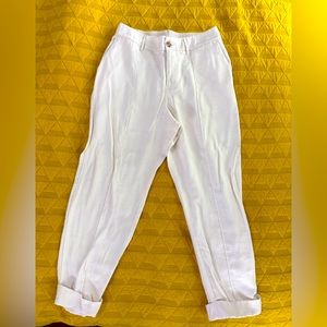 A New Day: White Cuffed Pants